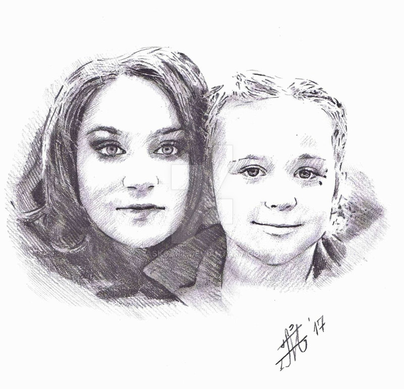 Family portrait / A3-format / Pencil